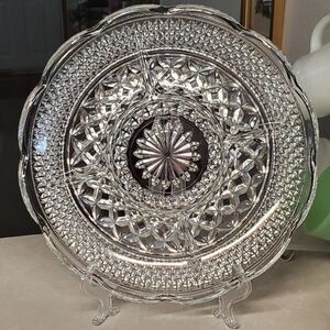 Anchor Hocking Wexford Divided Relish Tray 11" Scalloped Rim Platter